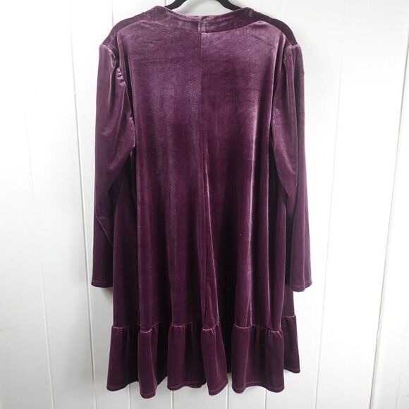 Taylor Womens Velvet Shift Dress Size 16W - Picture 8 of 12